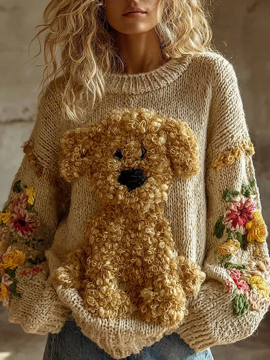 Damska bluza z motywem słodkiego psa