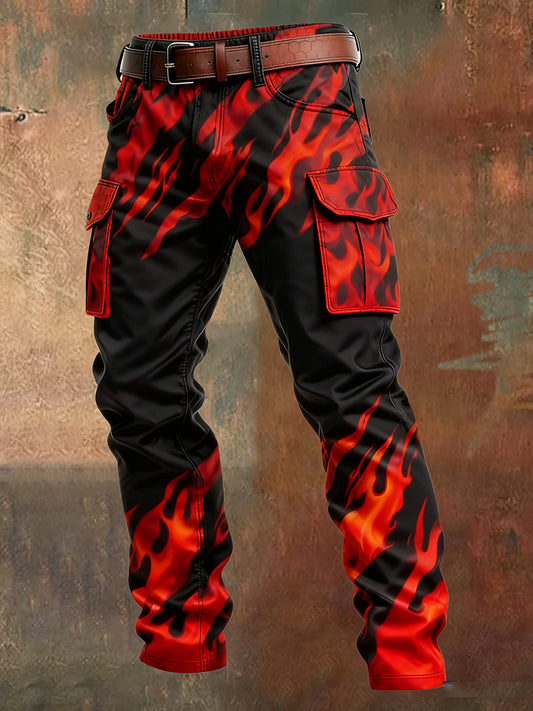 Męskie spodnie robocze retro styl biznesowy na co dzień