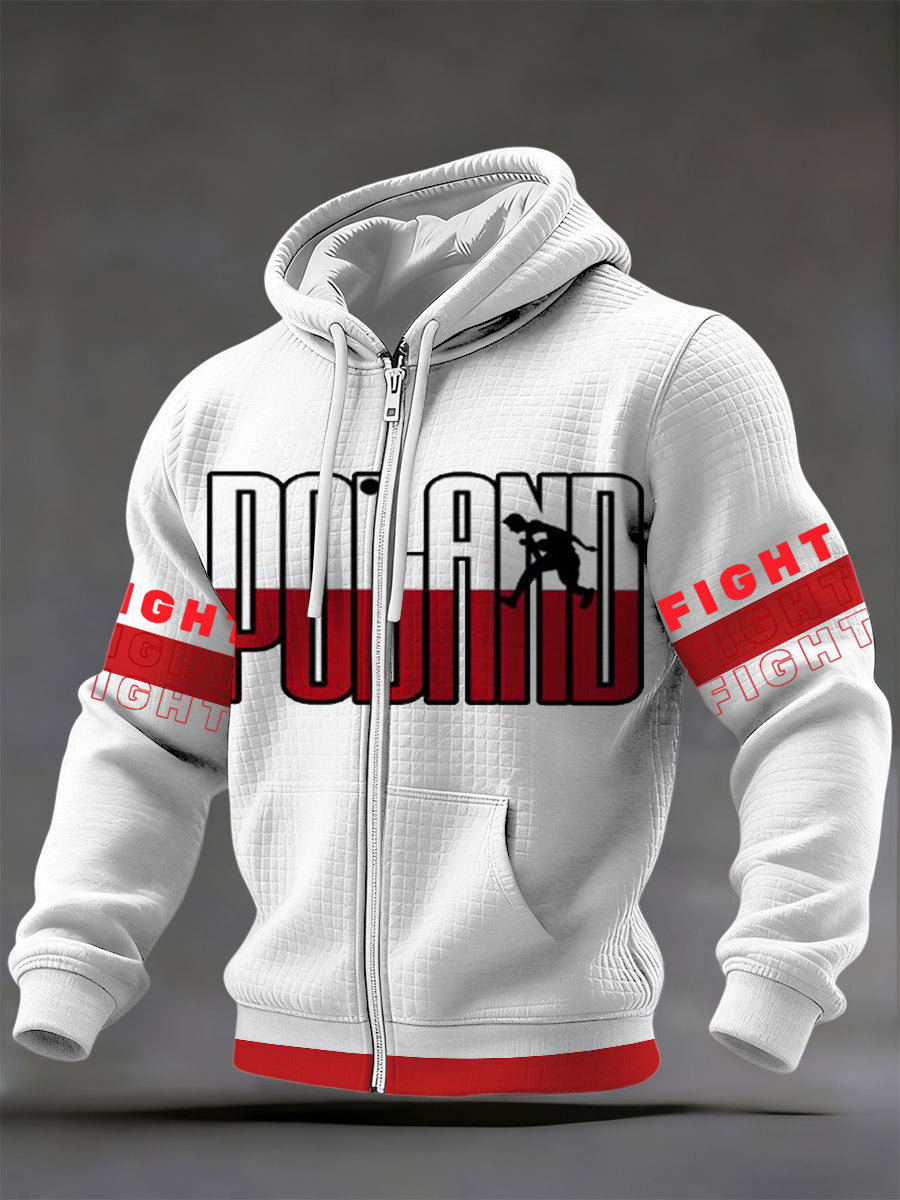 Męska ostra kurtka z motywem „ Poland Fight”