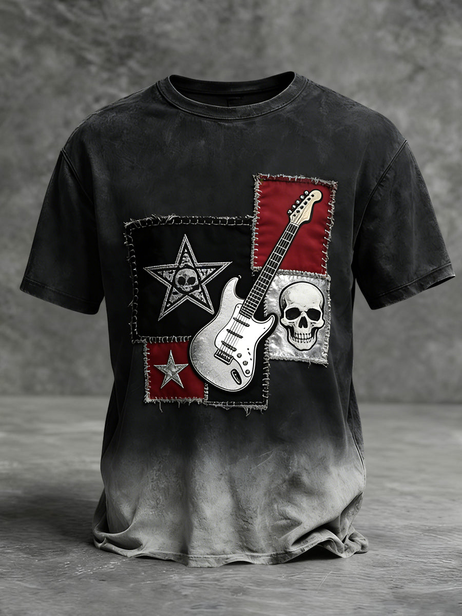 Retro polski Gradient Rock Casual T-Shirt