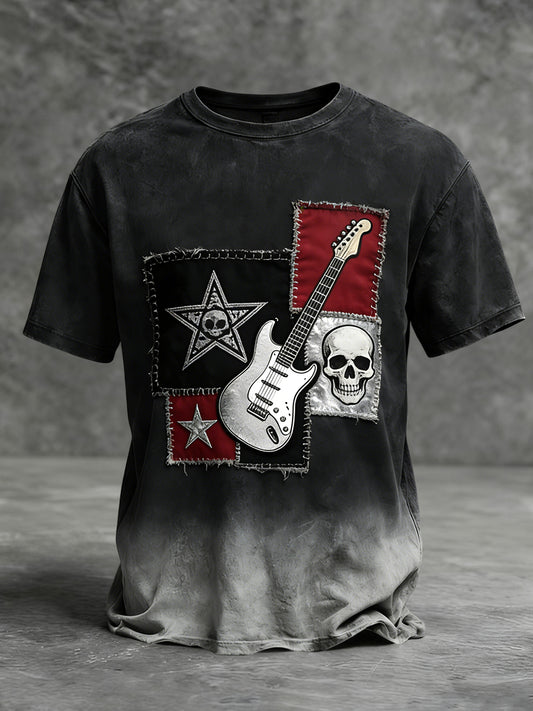 Retro polski Gradient Rock Casual T-Shirt