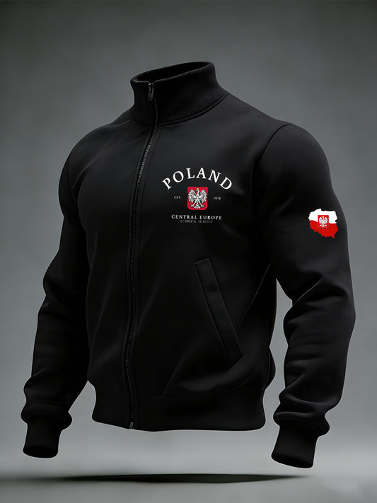 Męska kurtka z nadrukiem polskiej flagi