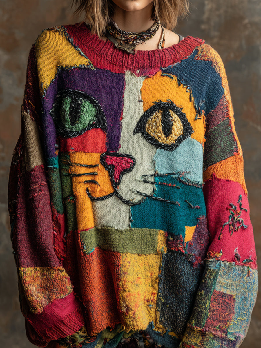 Damskie topy Art Cat Vintage