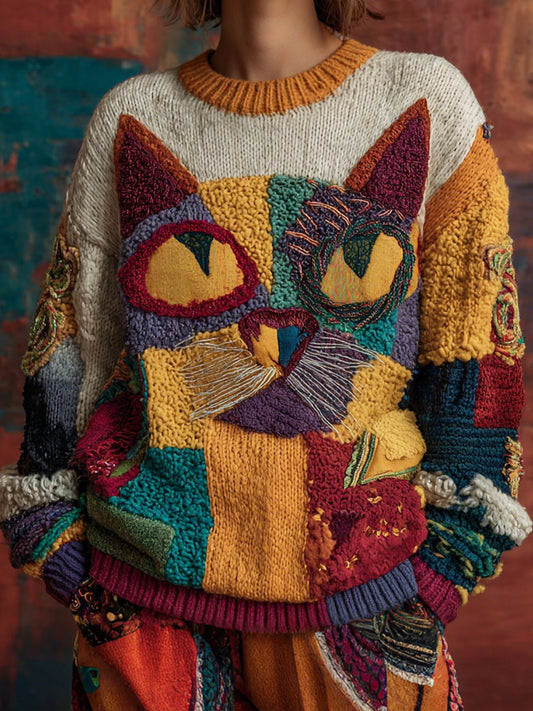Damskie topy Art Cat Vintage