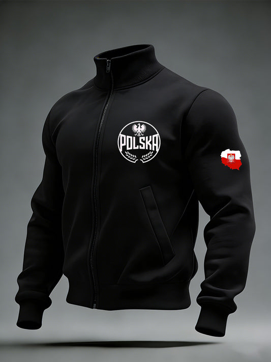 Męska kurtka z nadrukiem polskiej flagi
