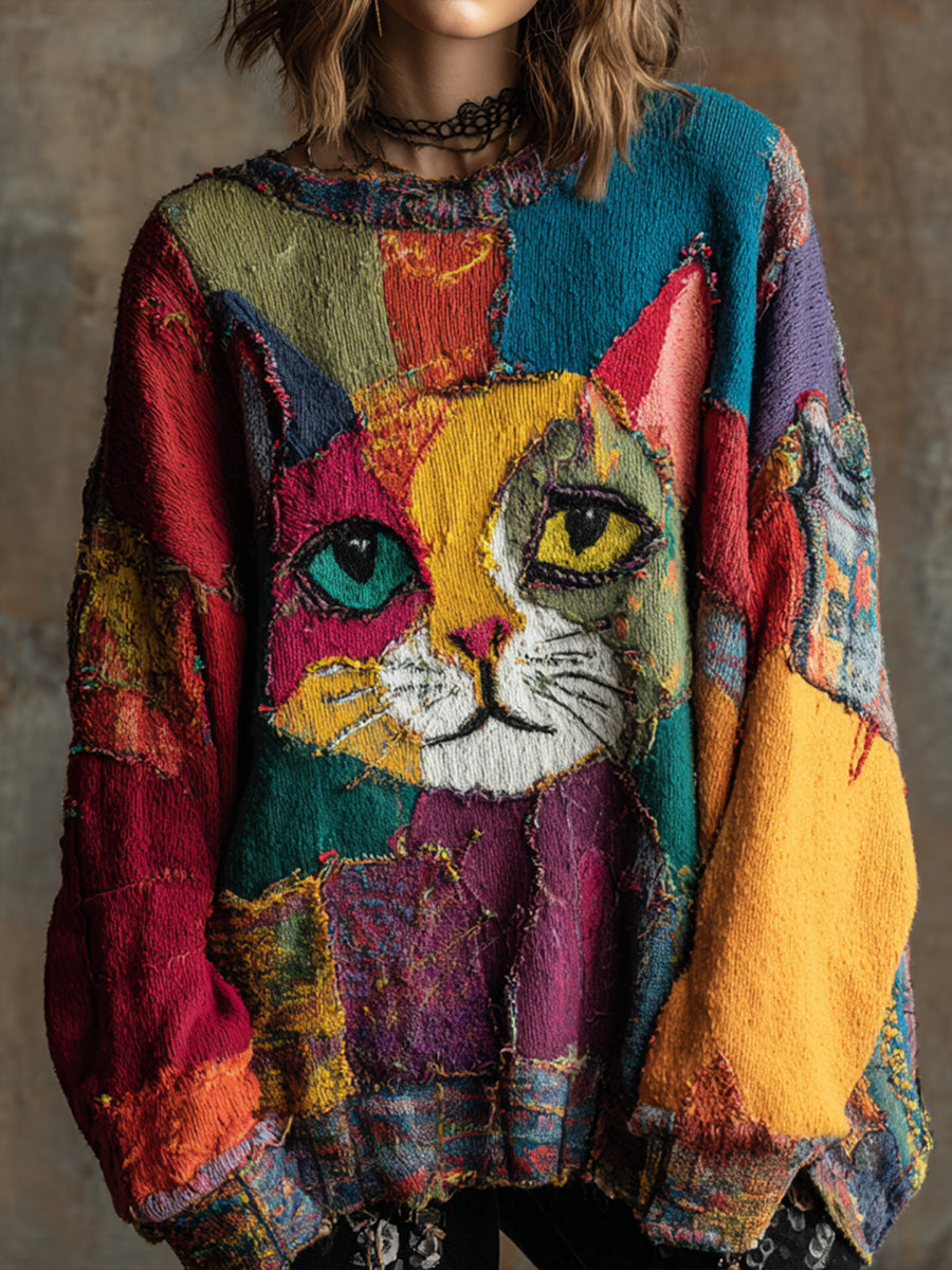 Damskie topy Art Cat Vintage