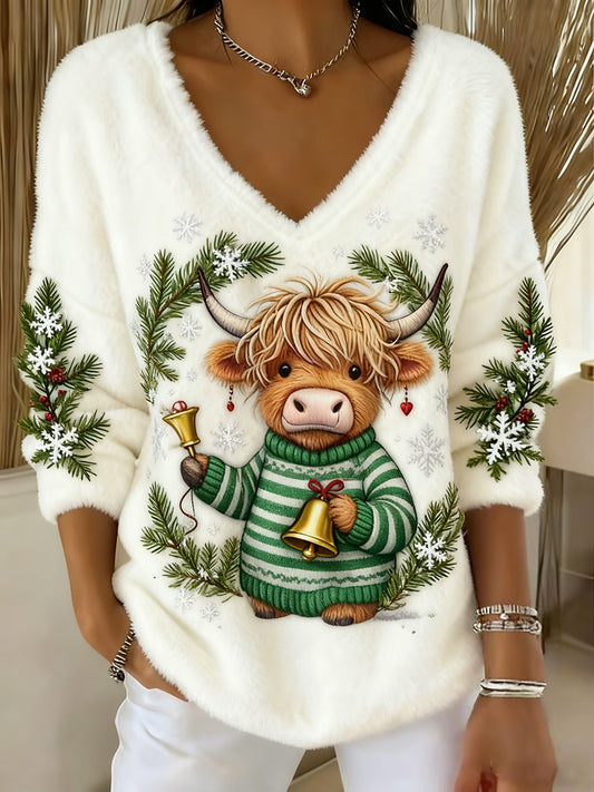 Damski Vintage Animal Print Casual I Wygodny Top Flanelowy