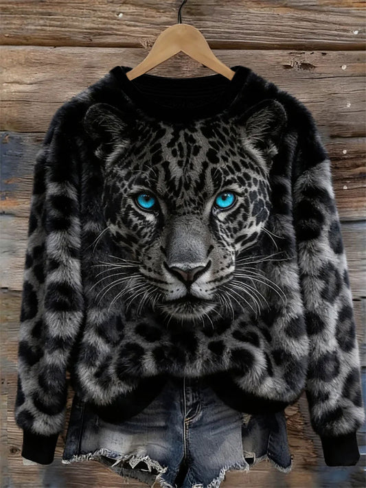 Damska bluza z nadrukiem w stylu zwierzęcym