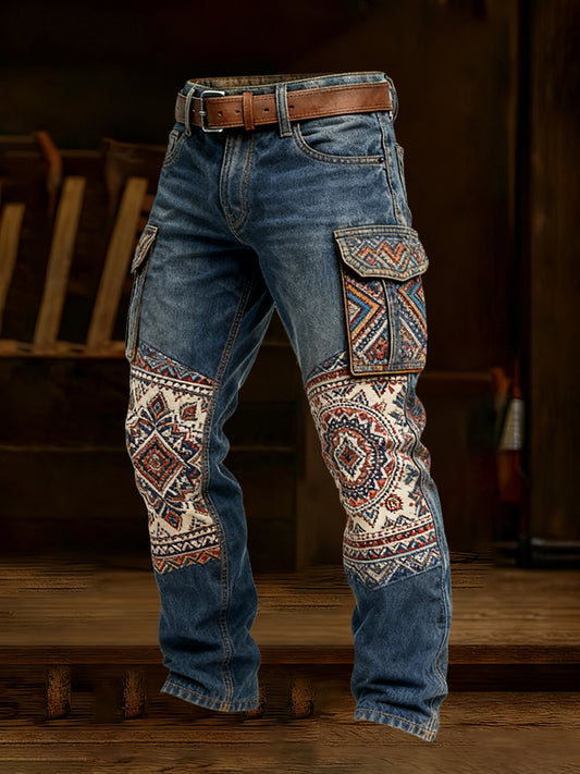 Męskie spodnie robocze retro styl biznesowy na co dzień