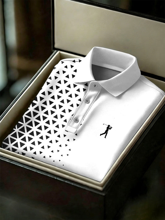 Męska koszulka polo z nadrukiem w stylu vintage