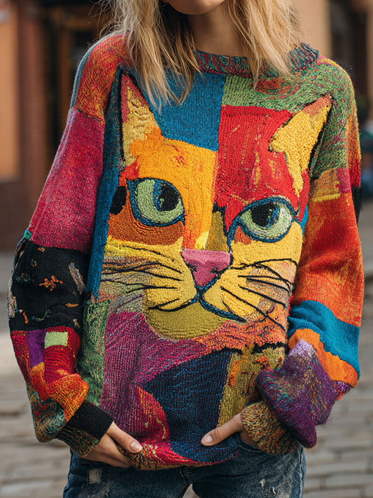 Damskie topy Art Cat Vintage