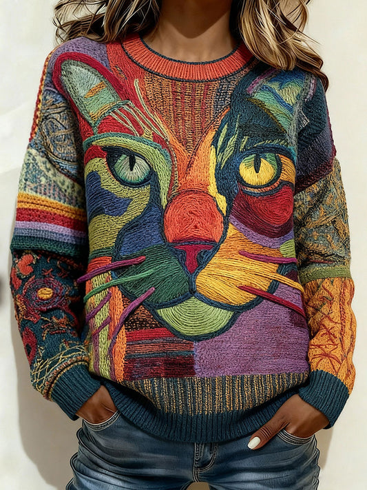 Damskie topy Art Cat Vintage