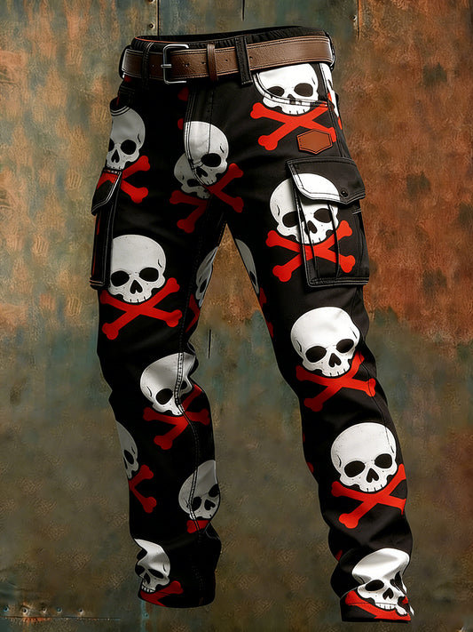 Męskie spodnie robocze retro styl biznesowy na co dzień