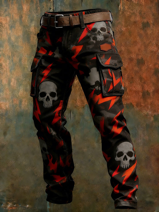 Męskie spodnie robocze retro styl biznesowy na co dzień