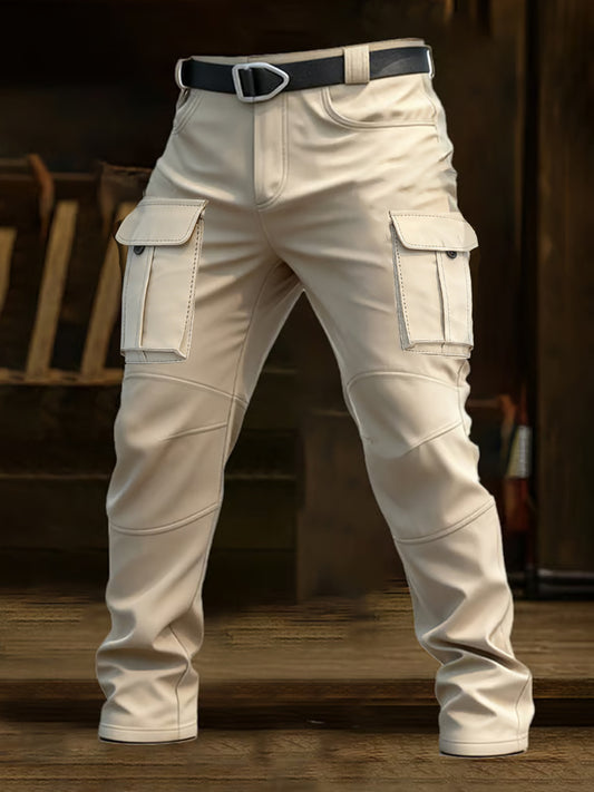 Męskie spodnie robocze retro styl biznesowy na co dzień