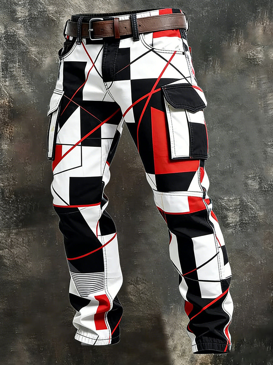 Męskie spodnie robocze retro styl biznesowy na co dzień