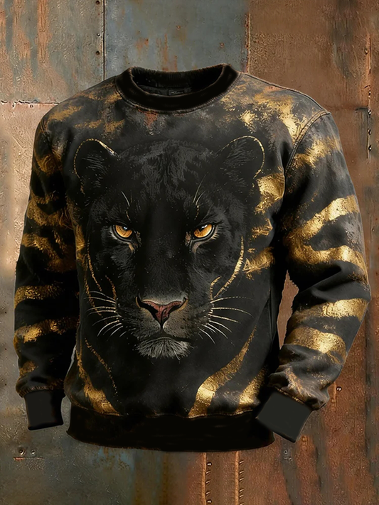 Męska bluza Leopard Crew Neck