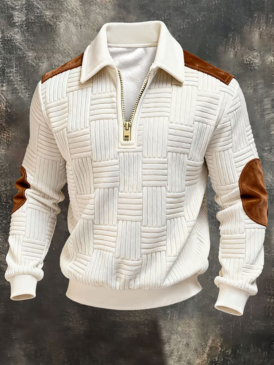 Męska bluza z zamkiem retro