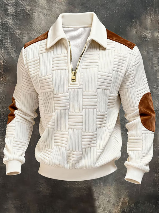 Męska bluza z zamkiem retro
