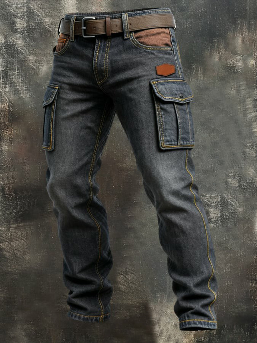 Męskie spodnie robocze w stylu retro