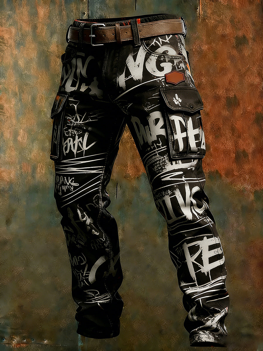 Męskie spodnie robocze retro styl biznesowy na co dzień