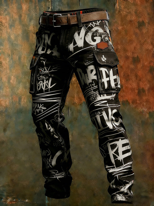 Męskie spodnie robocze retro styl biznesowy na co dzień