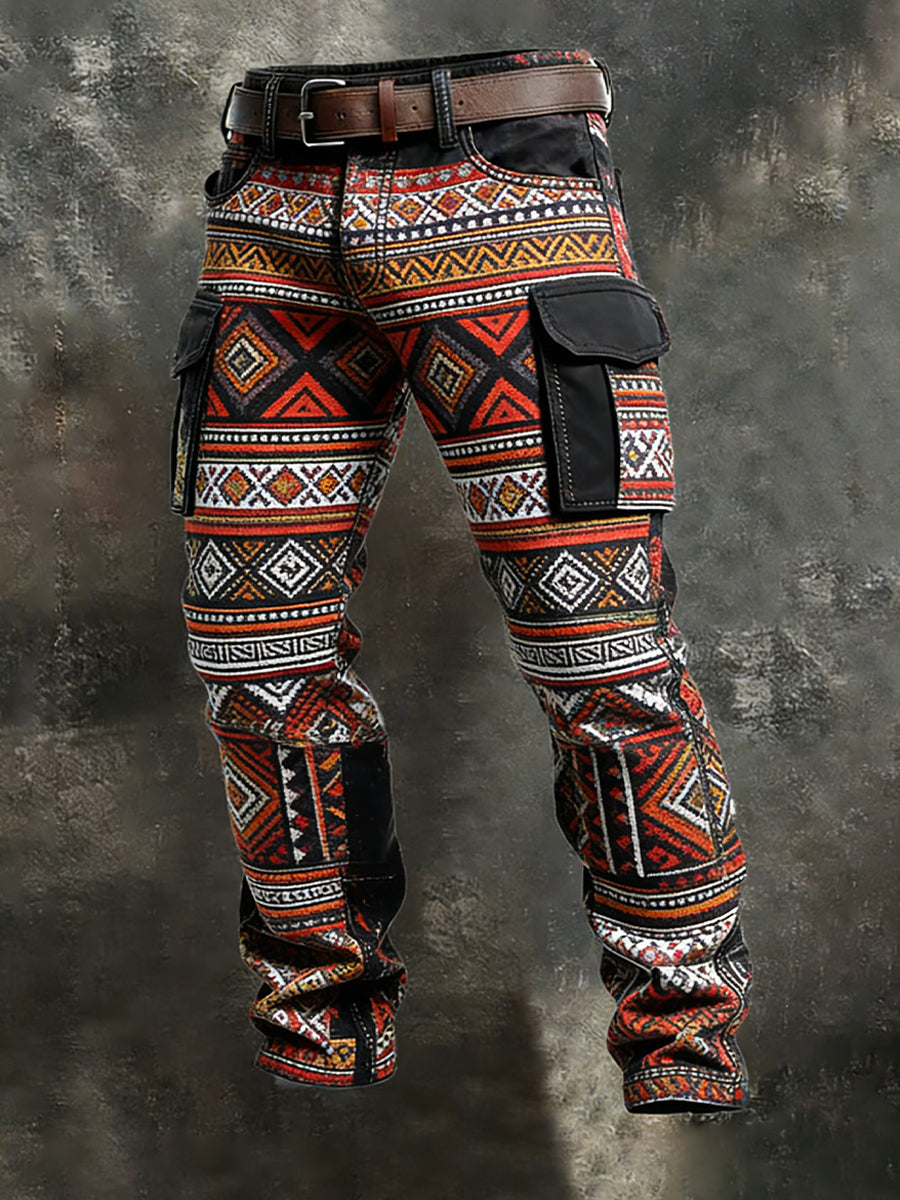 Męskie spodnie robocze retro styl biznesowy na co dzień