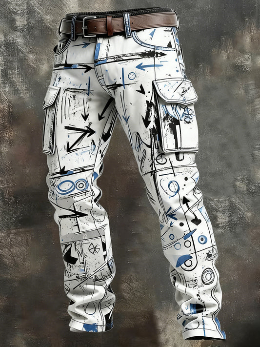 Męskie spodnie robocze retro styl biznesowy na co dzień