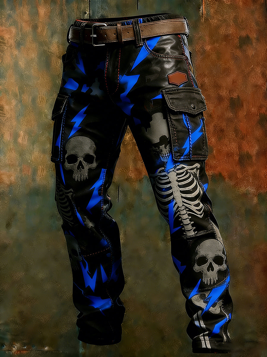 Męskie spodnie robocze retro styl biznesowy na co dzień