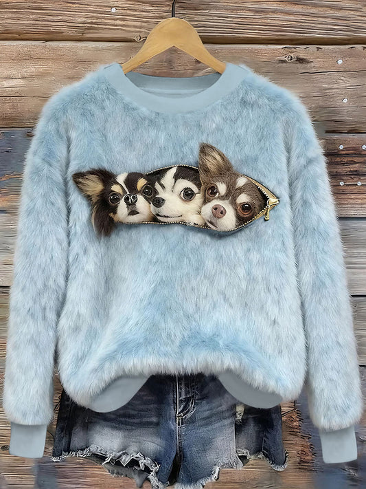 Flanelowe bluzy z nadrukiem dla psów
