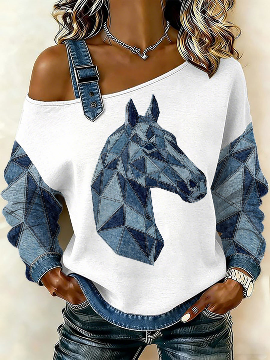 Damski top w stylu konnym