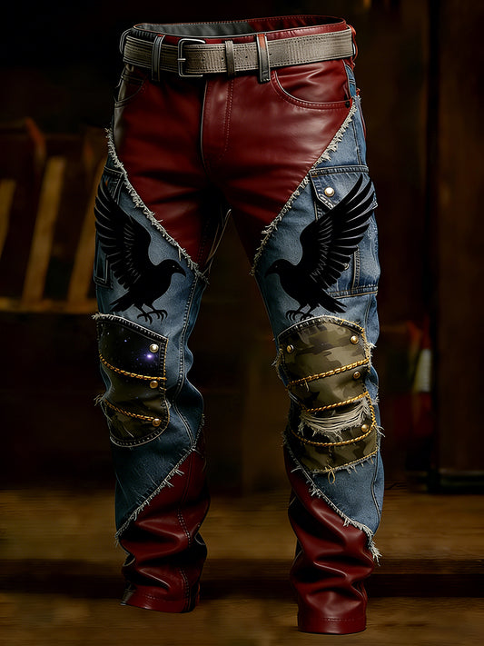 Męskie spodnie robocze retro styl biznesowy na co dzień