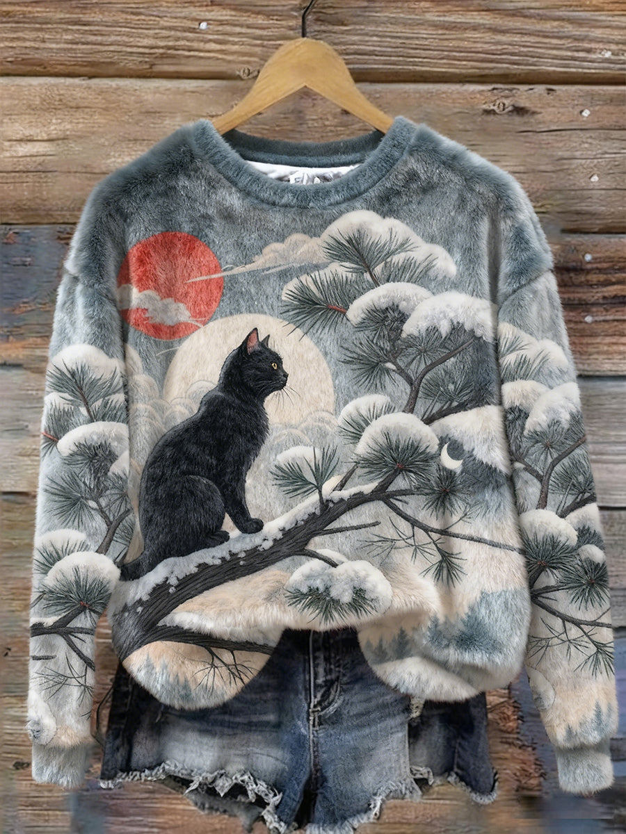 Damska bluza z nadrukiem Cat