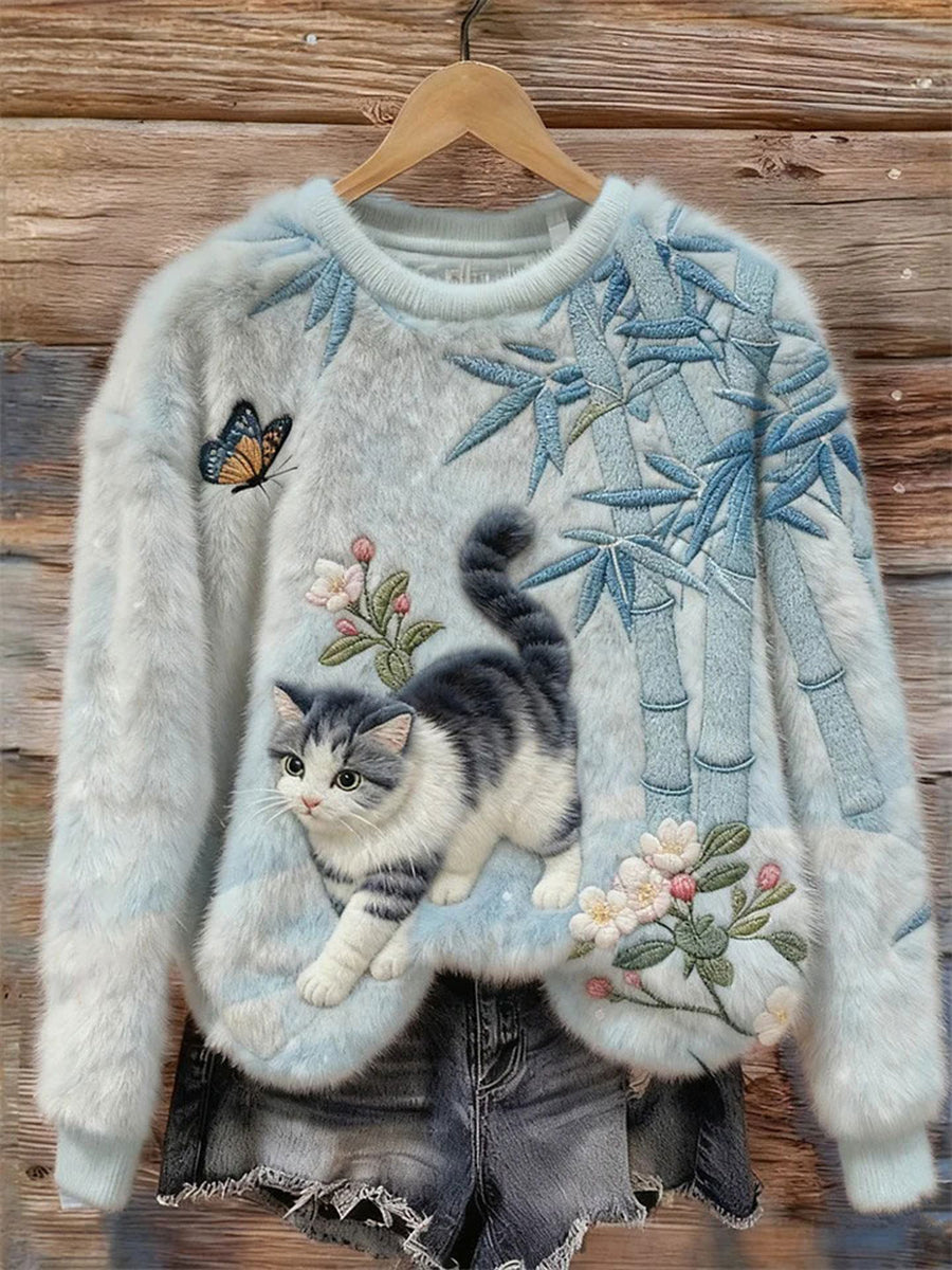 Damska bluza z nadrukiem Cat