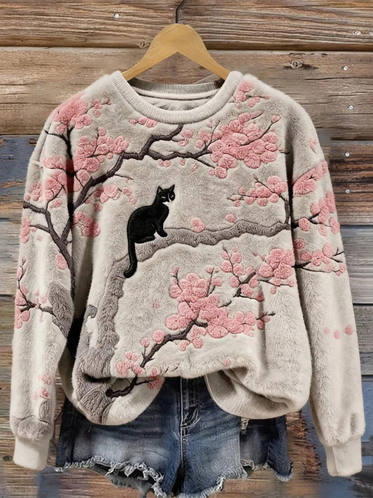 Damska bluza z nadrukiem Cat