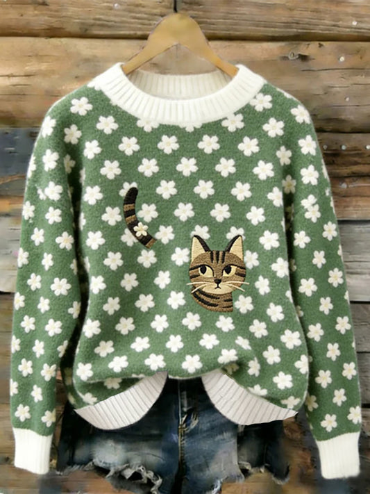 Damska bluza z nadrukiem Cat Art