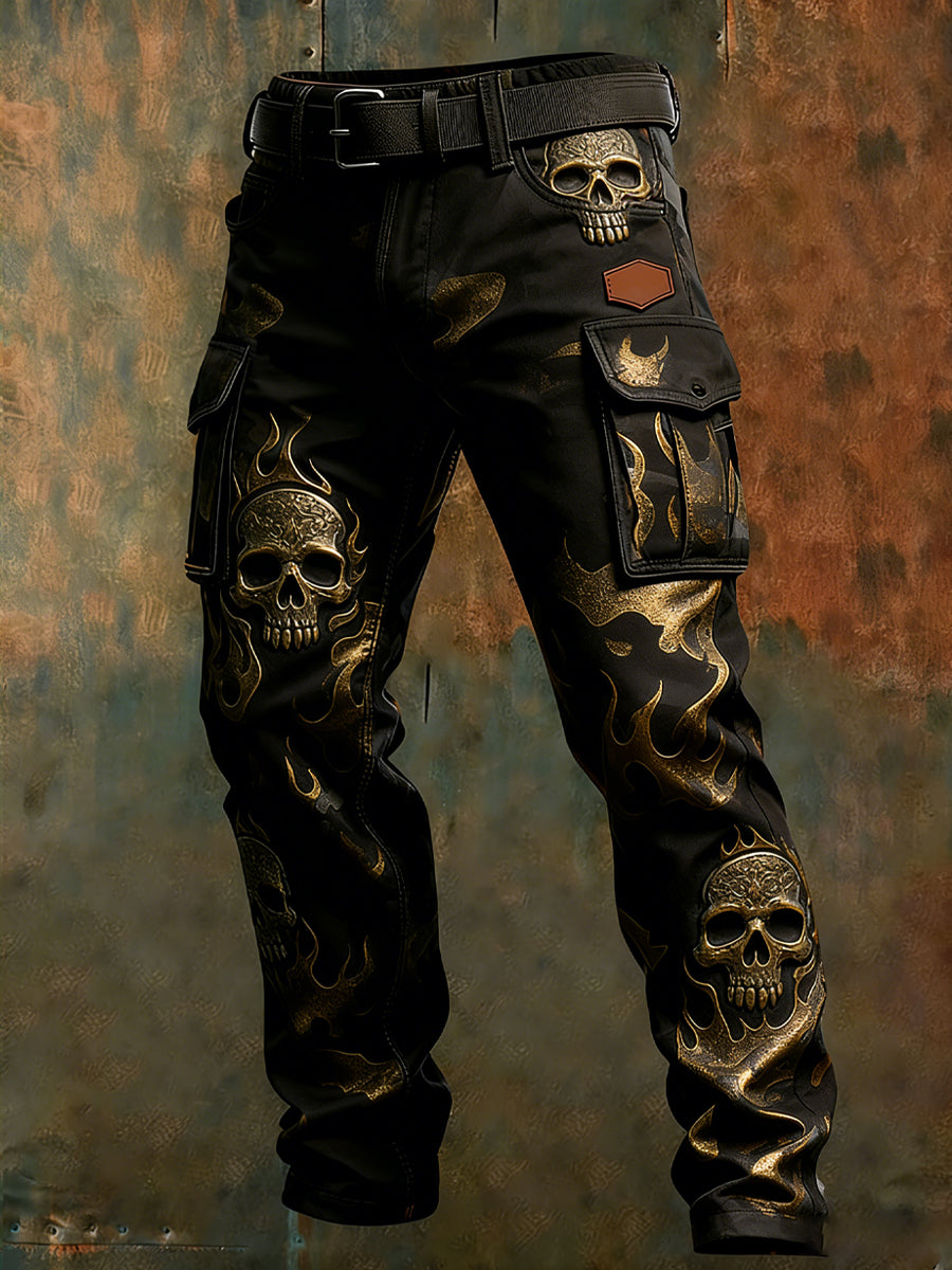 Męskie spodnie robocze retro styl biznesowy na co dzień