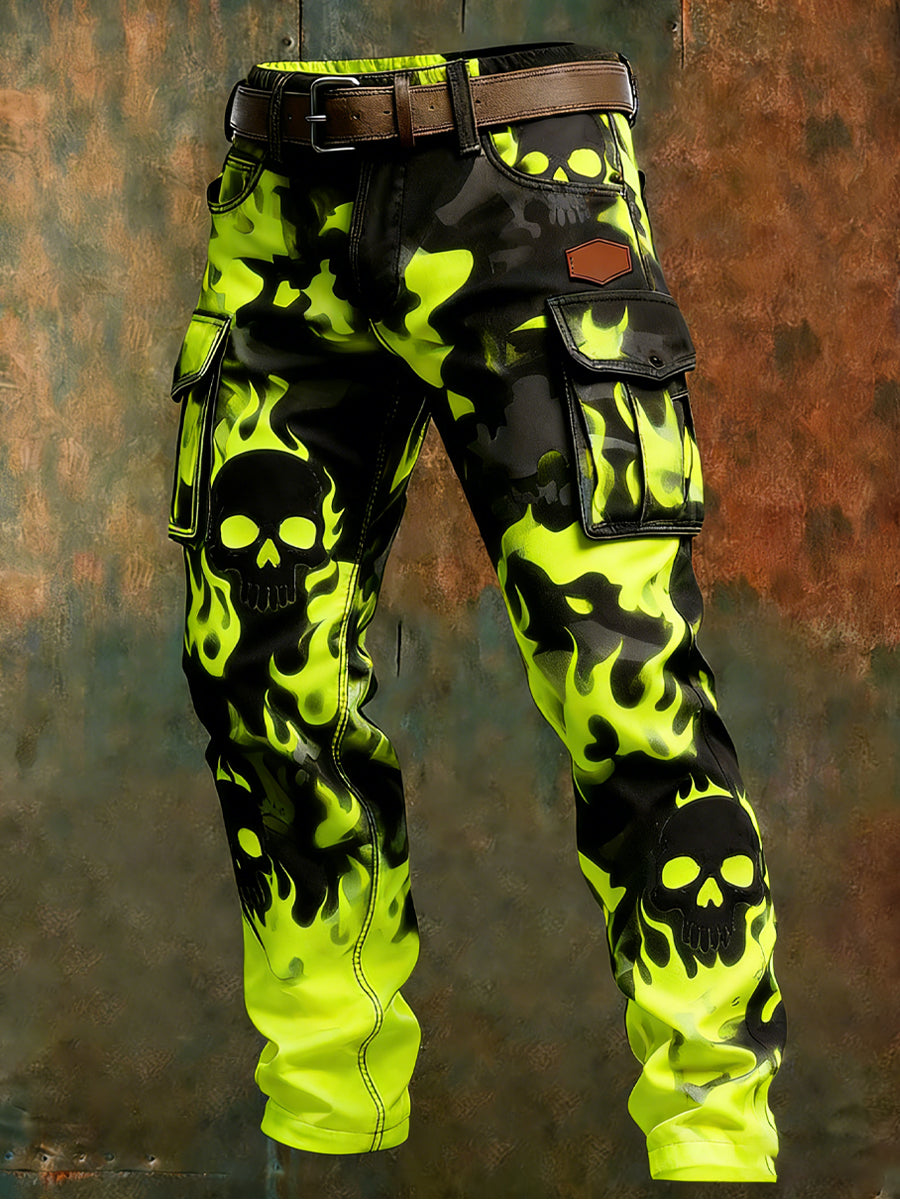 Męskie spodnie robocze retro styl biznesowy na co dzień