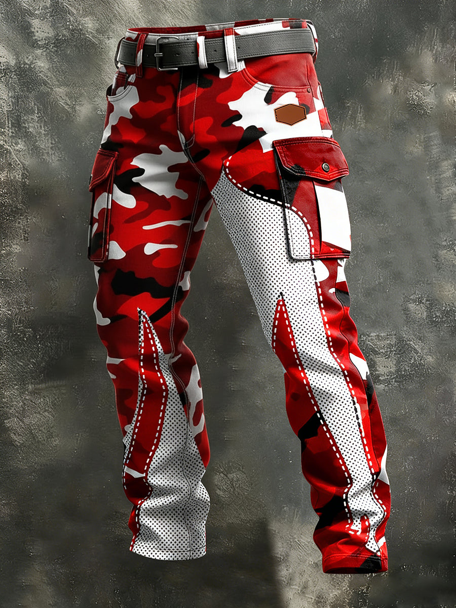 Męskie spodnie robocze retro styl biznesowy na co dzień