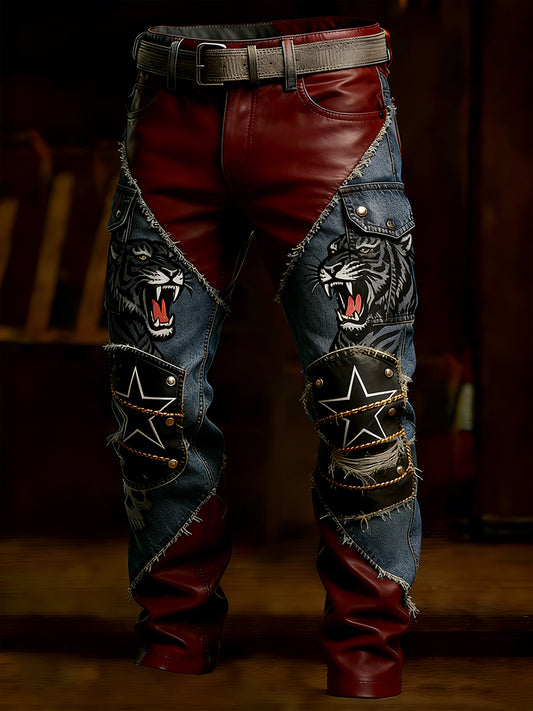 Męskie spodnie robocze retro styl biznesowy na co dzień