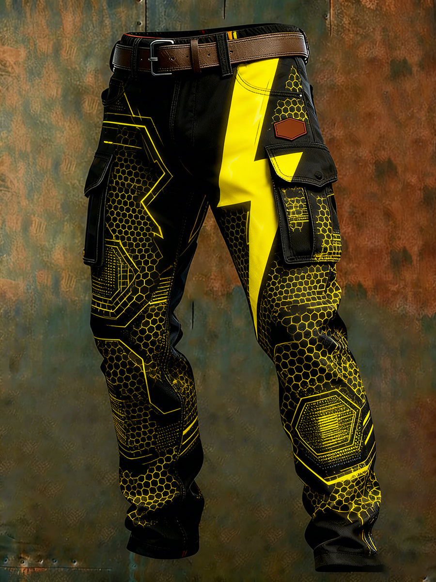 Męskie spodnie robocze retro styl biznesowy na co dzień