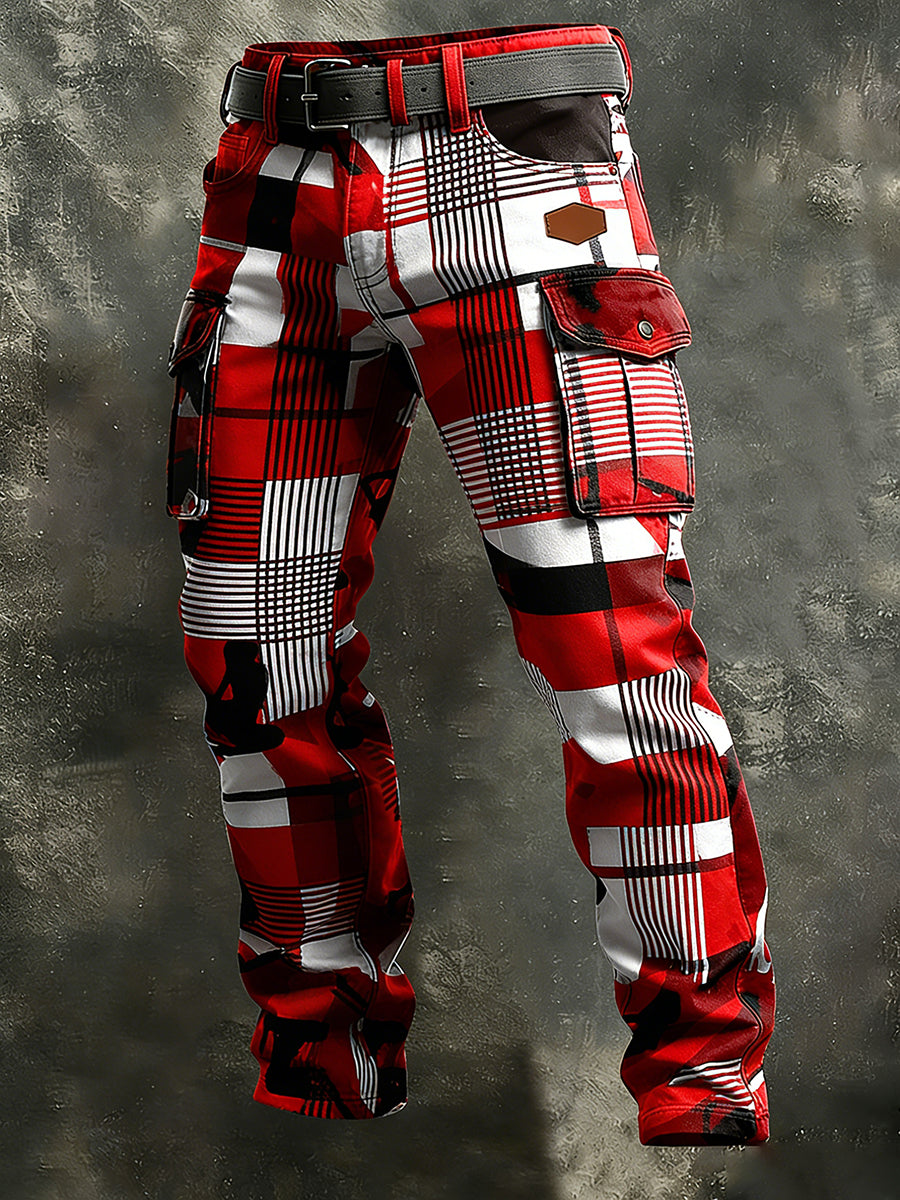 Męskie spodnie robocze retro styl biznesowy na co dzień