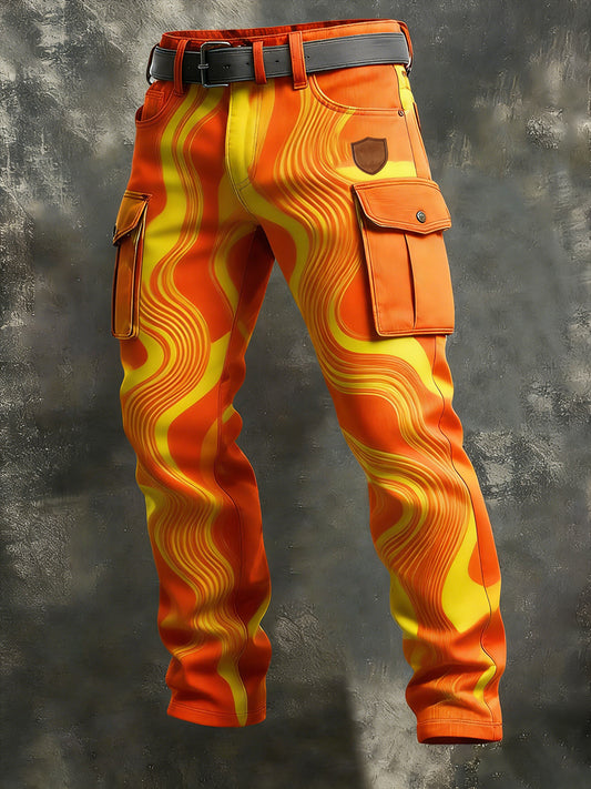 Męskie spodnie robocze retro styl biznesowy na co dzień