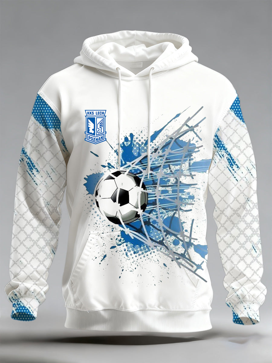 Męska polska bluza z kapturem Lech Poznań