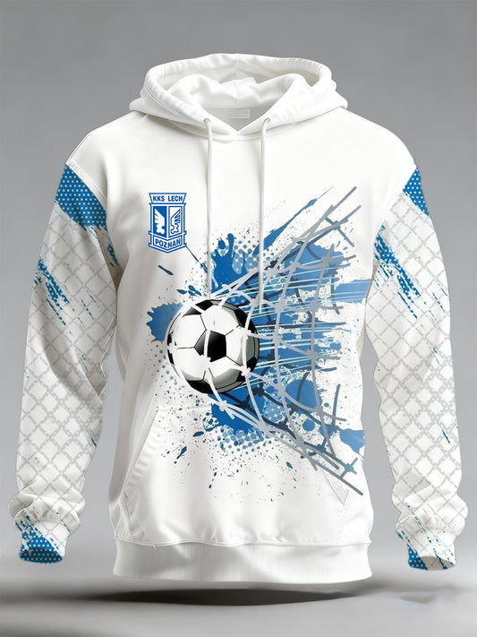 Męska polska bluza z kapturem Lech Poznań