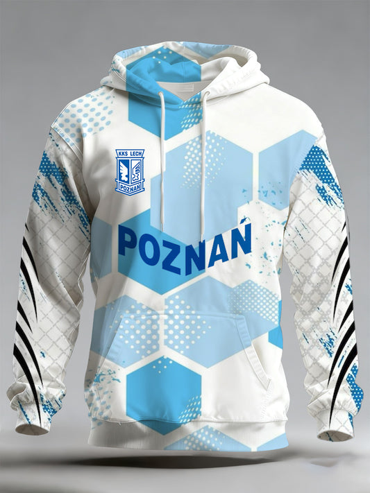 Męska polska bluza z kapturem Lech Poznań