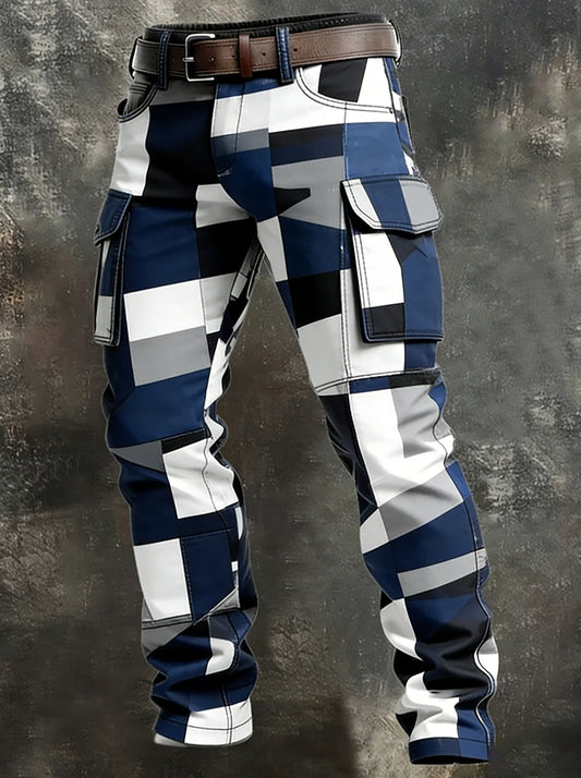 Męskie spodnie robocze retro styl biznesowy na co dzień