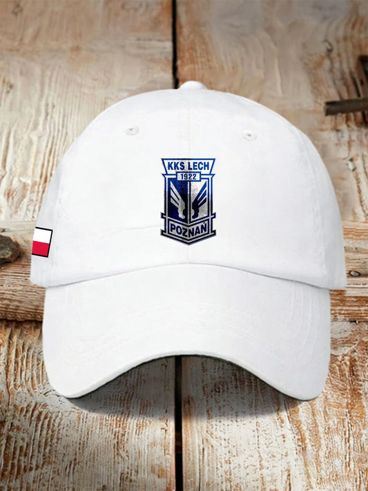 Męska czapka z daszkiem z dopingującym nadrukiem Lech Poznań