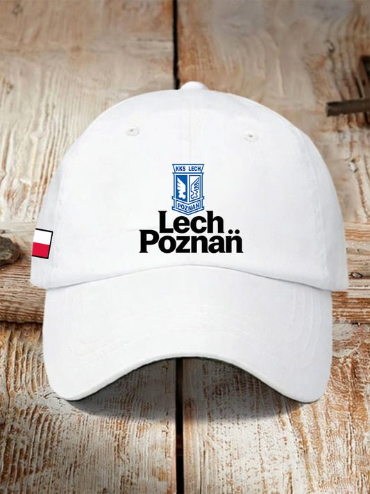 Męska czapka z daszkiem z dopingującym nadrukiem Lech Poznań