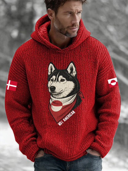 Męska grenlandzka bluza z kapturem dla psów